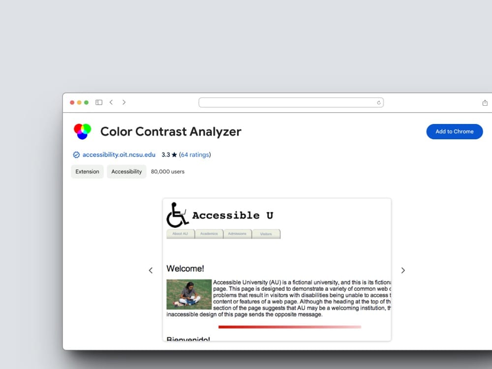 how to test website accessibility with CCA