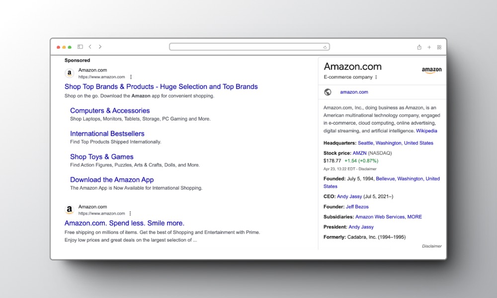 how google makes knowledge graph for amazon