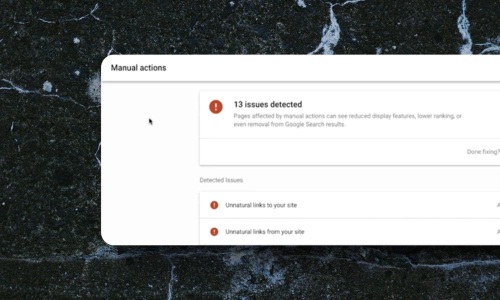 the screenshot of manual actions