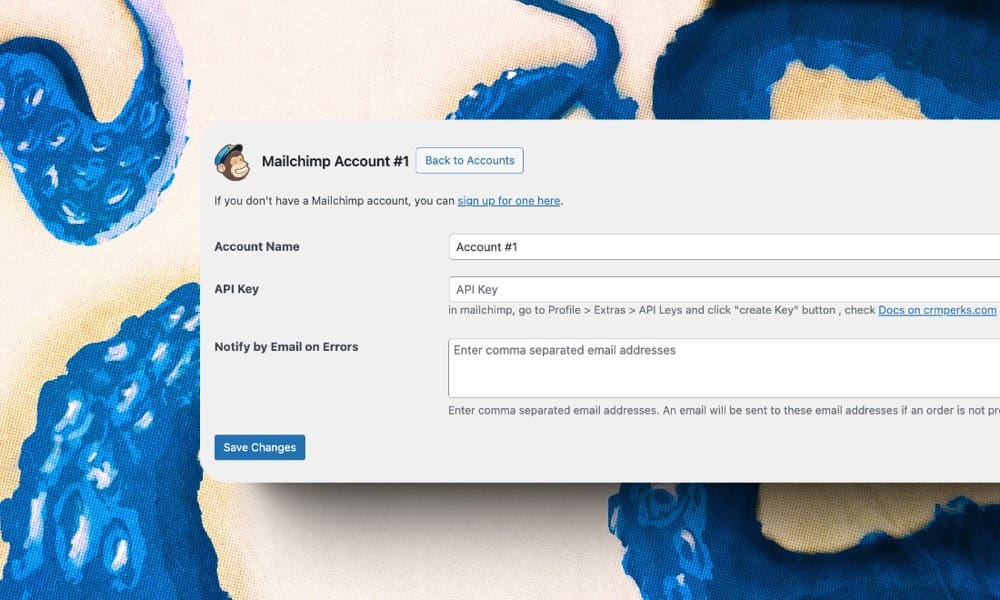 how to set up mailchimp with contact forms