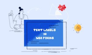 design options for text labels in a web form