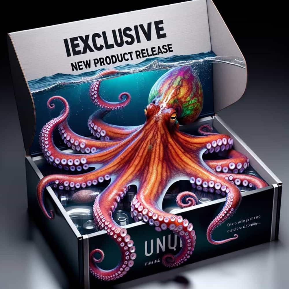 an octopus in an exclusive box 