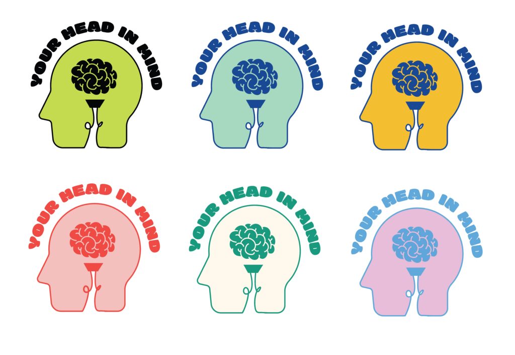 your head in mind logo versions 