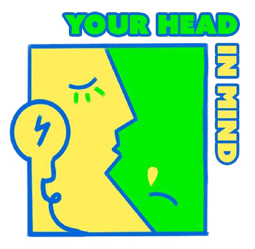 your head in mind creative logo