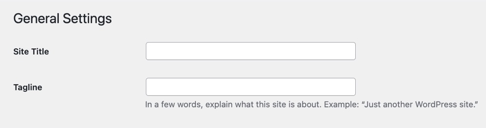 site tagline wordpress