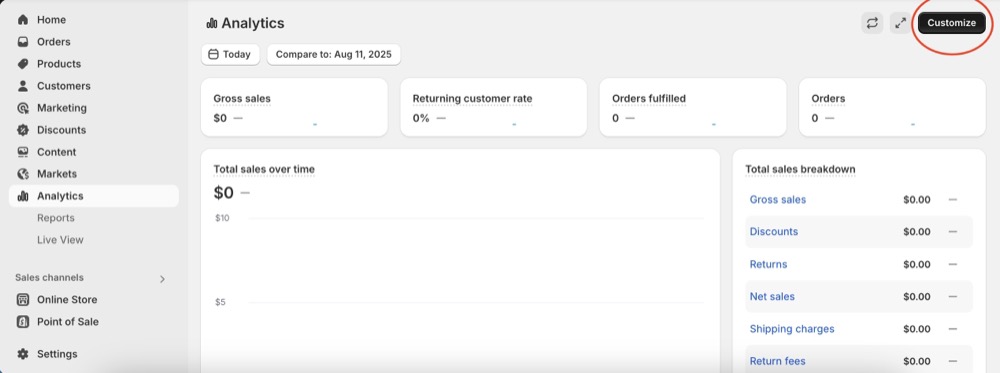 customize analytics dashboard