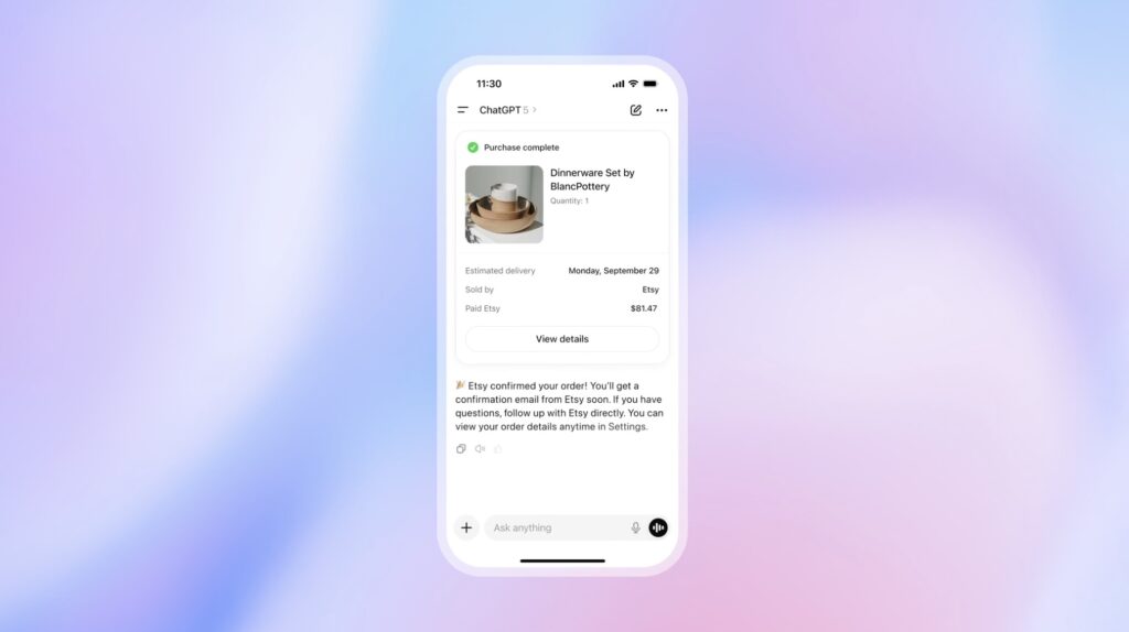 Screenshot of phone with ChatGPT screen.
