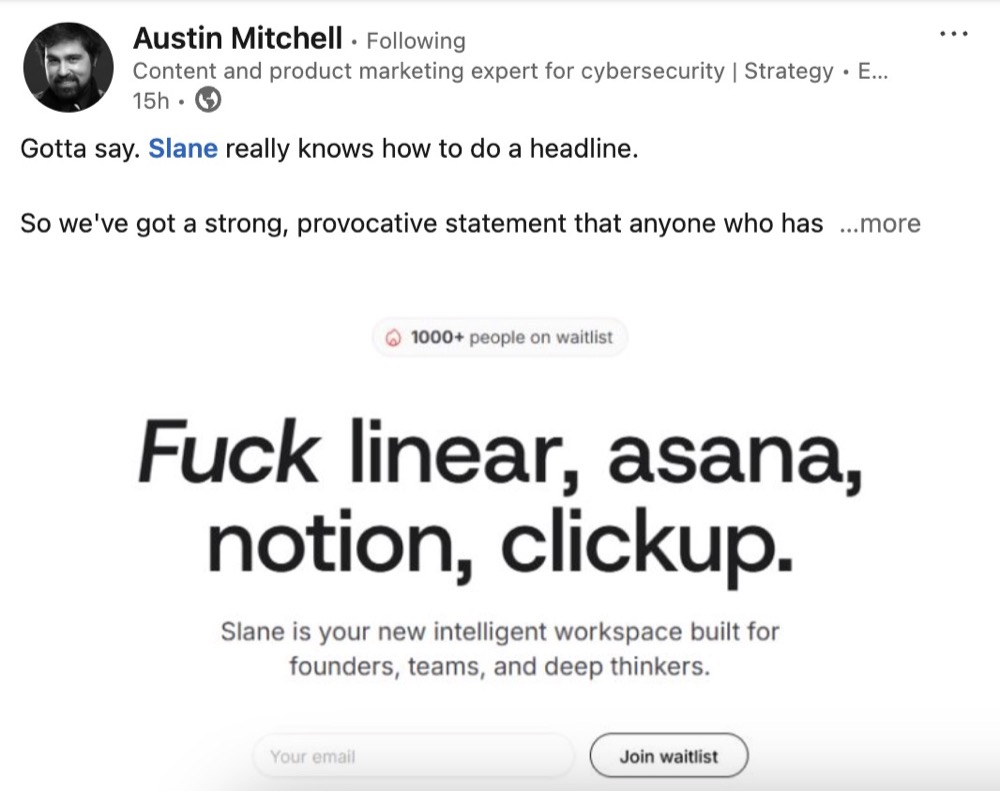 viral copy from slane