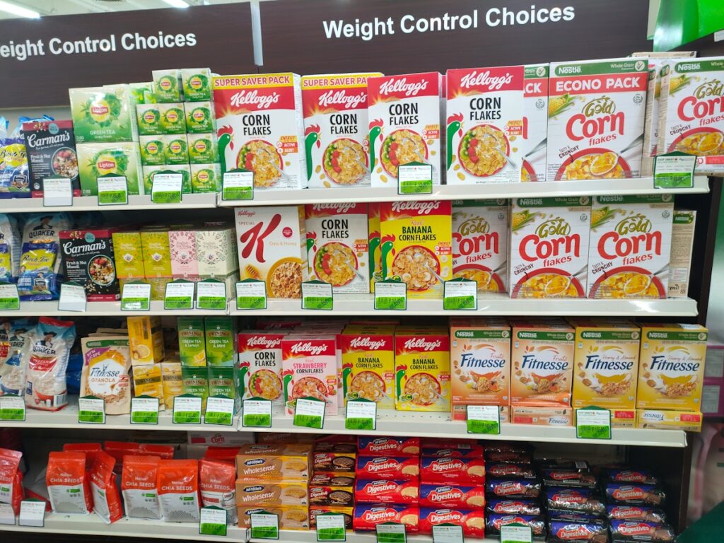 Product variety and options on store shelves