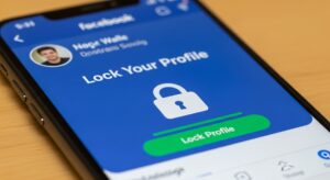 Data privacy security protection lock on smartphone