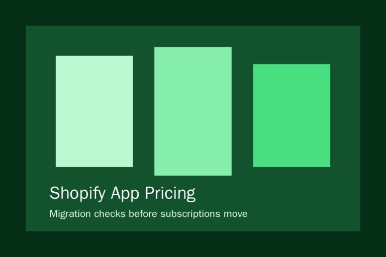 Abstract Kahunam article image for Shopify App Pricing migration checks