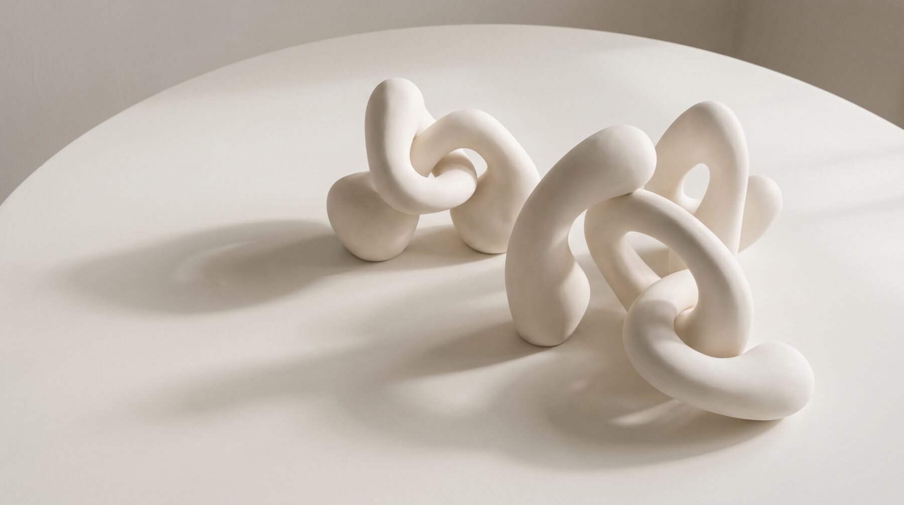 Abstract white sculptural forms — placeholder image